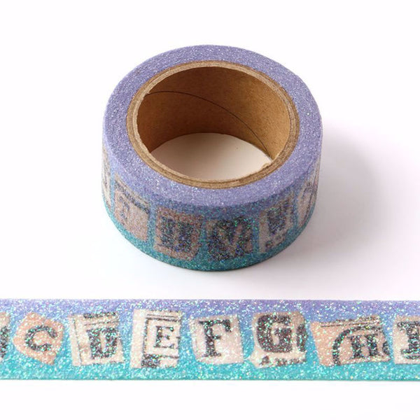 Glitter Sparkle Alphabet Washi Tape