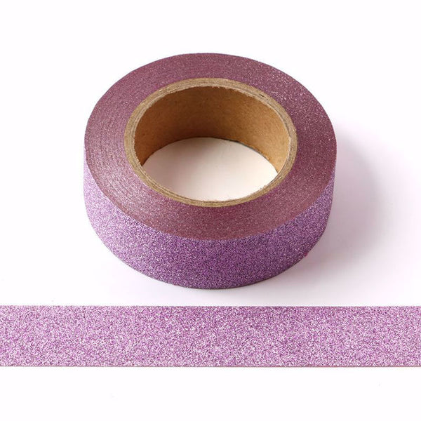 Light Purple / Lilac Glitter Washi Tape Decorative Tape 15mm x 10m