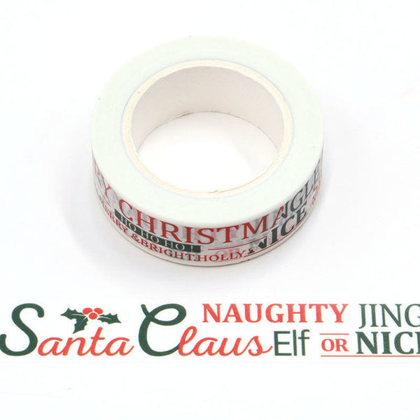 Christmas Words Washi Tape 15mm x 10m