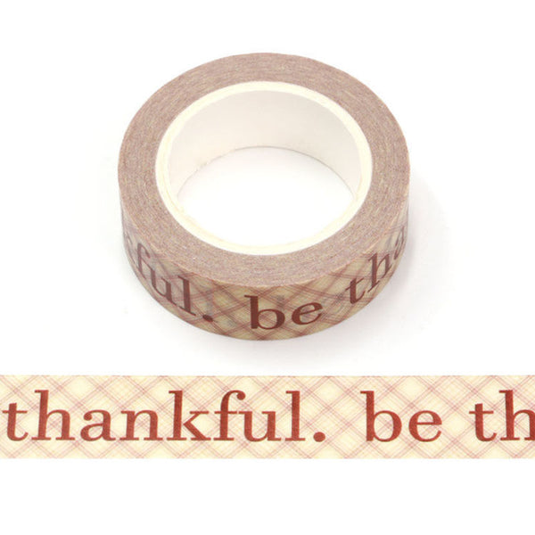 Be Thankful Decorative Washi Tape 15mm x 10m