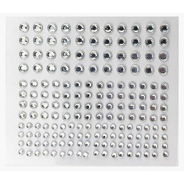 172Pcs 3 Size Clear Acrylic Gems Decorative Crystal Self Adhesive Sticker Sheet Embellishments 3mm, 4mm, and 5mm for Scrapbooking (Clear)