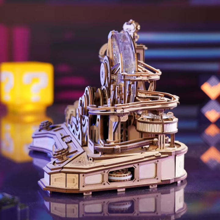 Rokr Pinball Model Gear Ball Challenge 3D Wooden Puzzle Model Kits to Build DIY Table Game Gift Idea for Men Women -EGC