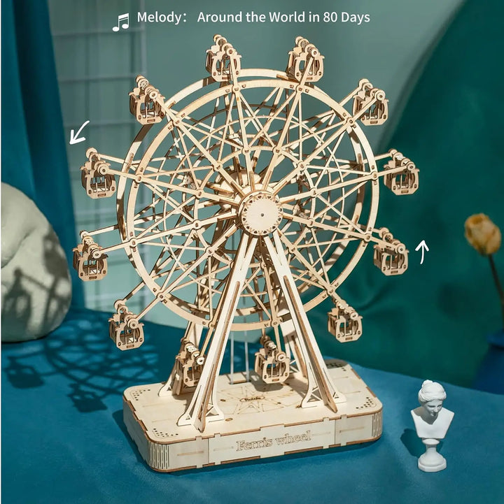 Rolife 3D Puzzle Ferris Wheel Music Box Box Model Kit with Music for Children and Adults Crafts Adults Women 3D Puzzle