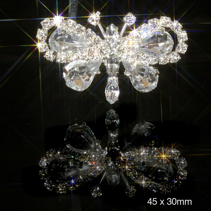 Butterfly Diamante Embellishment Stunning Crystal Rhinestone