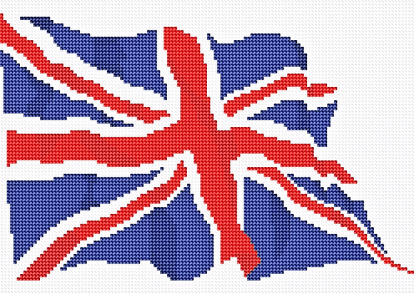 5D DIY UK Union Jack Flag Diamond Painting Kit  30cm x 40cm - Syntego