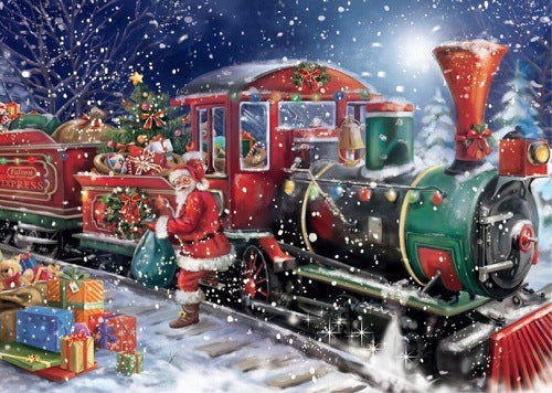 5D DIY Christmas Polar Express Diamond Art Painting for Adults & Kids 40cm x 30cm Crafts & Wall Decor