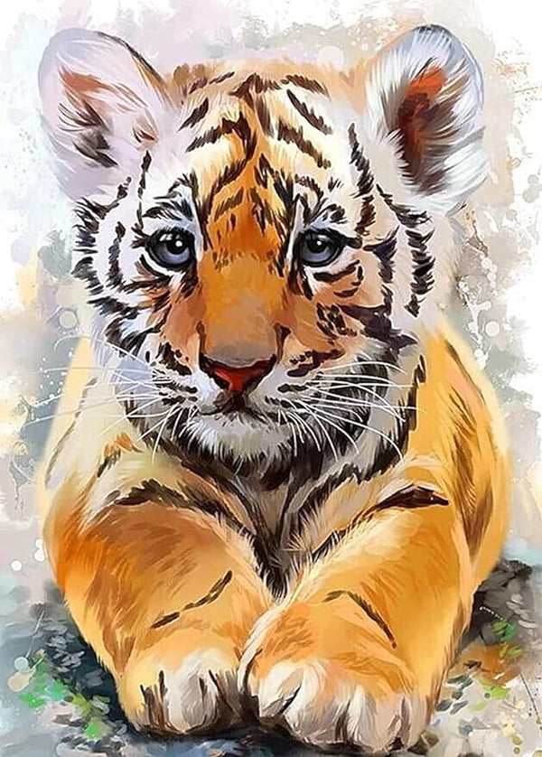 Syntego 5D DIY Diamond Art Painting for Adults 40 x 30cm Baby Tiger