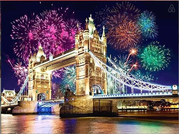 Syntego 5D DIY Diamond Art Painting for Adults 40 x 30cm Tower Bridge New Year