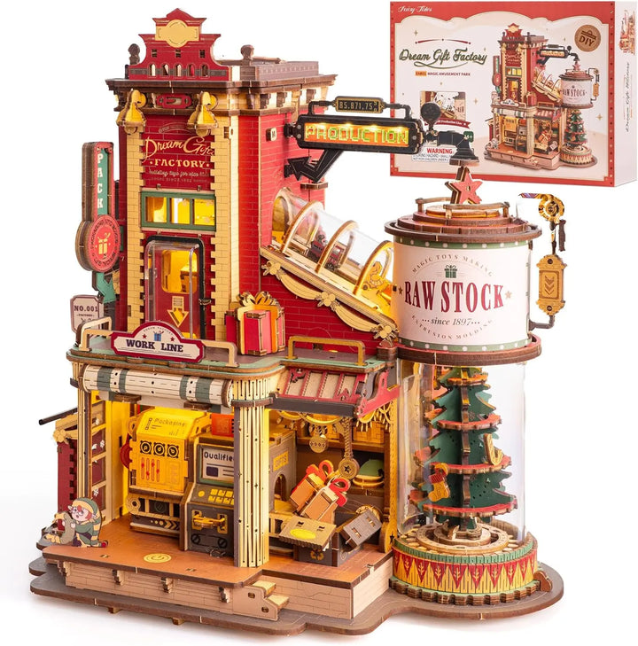 Rokr Wooden Music Box - Christmas Dream Gift, 3D Wooden Puzzles and Model Kits for Kids and Adults