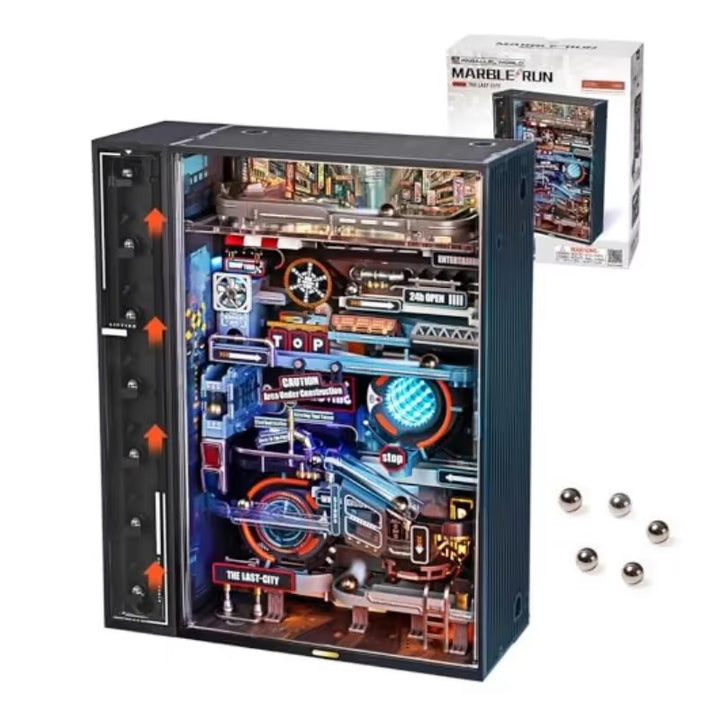 Rokr the Last City Futuristic Marble Run Parallel World Building Toy Set 130Pcs Brain Teaser DIY Hobbies for Men Boys