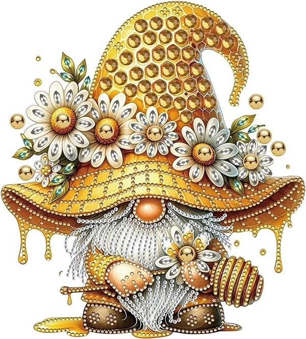 Syntego 5D DIY Honeycomb Gnome Diamond Art Kit Crystal Embroidery Rhinestone Canvas 30cm x 30cm