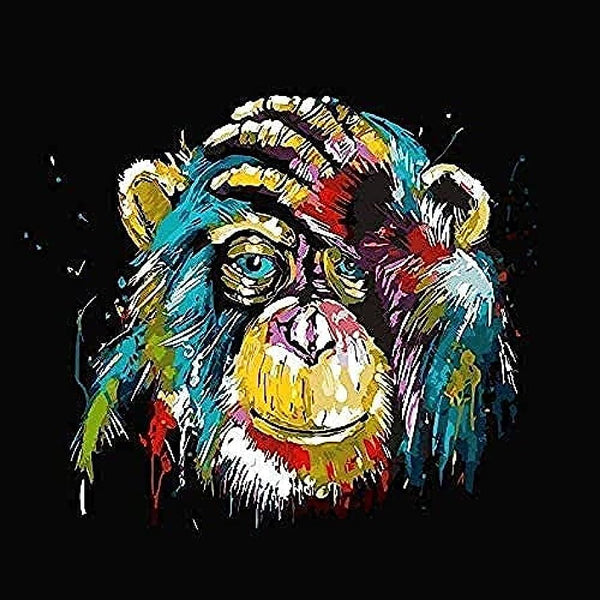 5D DIY Monkey Diamond Art Painting for Adults & Kids 40 x 30cm