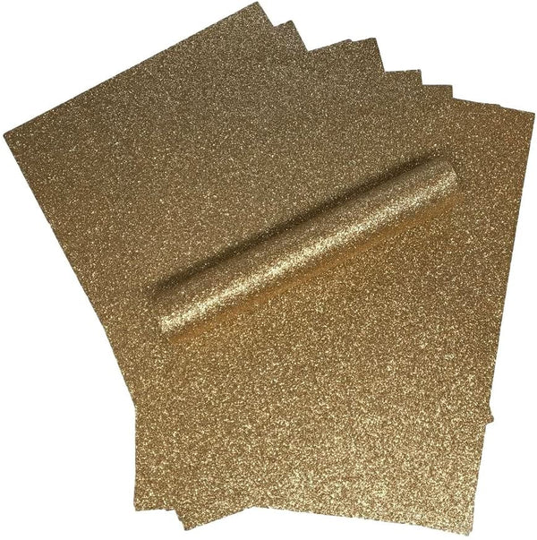 Rose Gold Glitter Card A4 Sparkly Soft Touch Non Shed 250gsm Pack of 10 Sheets