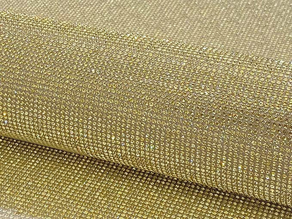 Gold Self Adhesive Rhinestone Sheet Large 40cm x 24cm (17" x 10") Super Sparkly Crystal Rhinestones