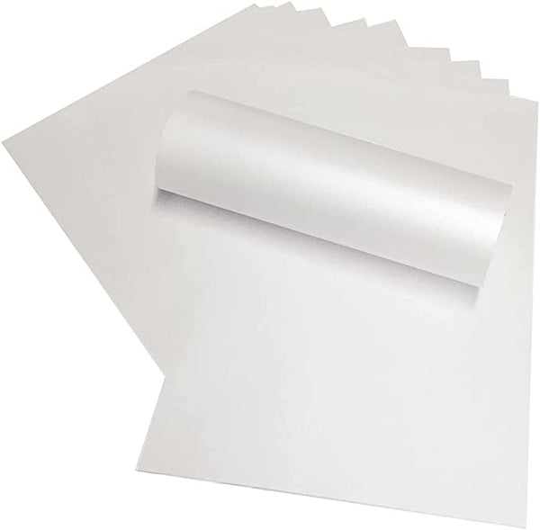 12" x 12" Frost White Pearlescent Scrapbook Card 290gsm Decorative Double Sided