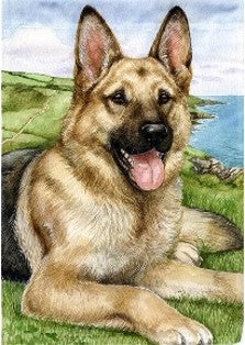 Syntego DIY Paint by Numbers for Adults, German Shepherd Canvas Oil Acrylic Painting Kit Approx 50 x 40cm(16" x 20")