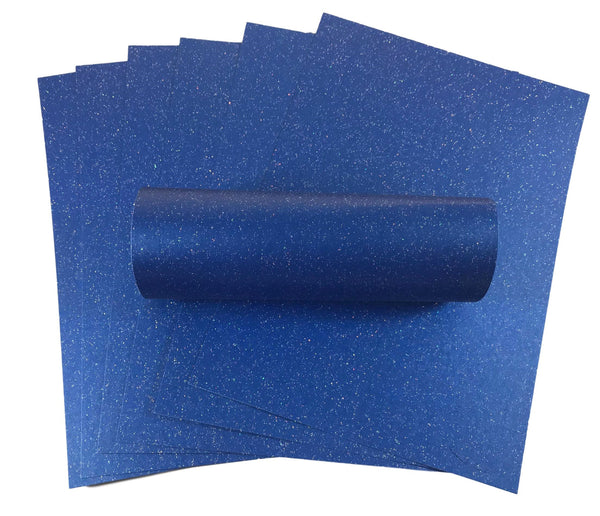 10 Sheets A4 Yale Blue Iridescent Sparkle Card Quality 300gsm