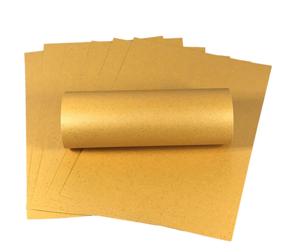 10 Sheets A4 Amber Iridescent Sparkle Card Quality 300gsm