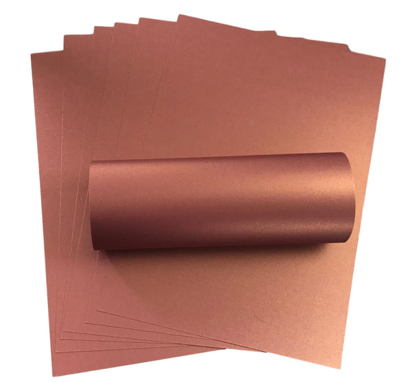 10 Sheets Violet A4 Card With Gold Pearlescent Shimmer Decorative One Sided 300gsm