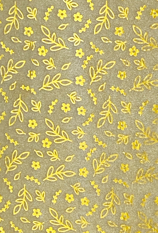 10 A4 Sparkly Self Adhesive Gold Glitter Paper With Gold Foil Flowers and Leaves Non Shed 80gsm