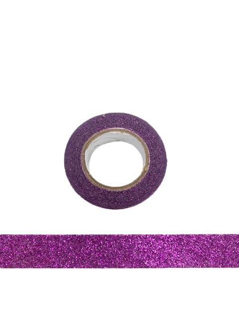 Purple Glitter Washi Tape Decorative Masking Self Adhesive