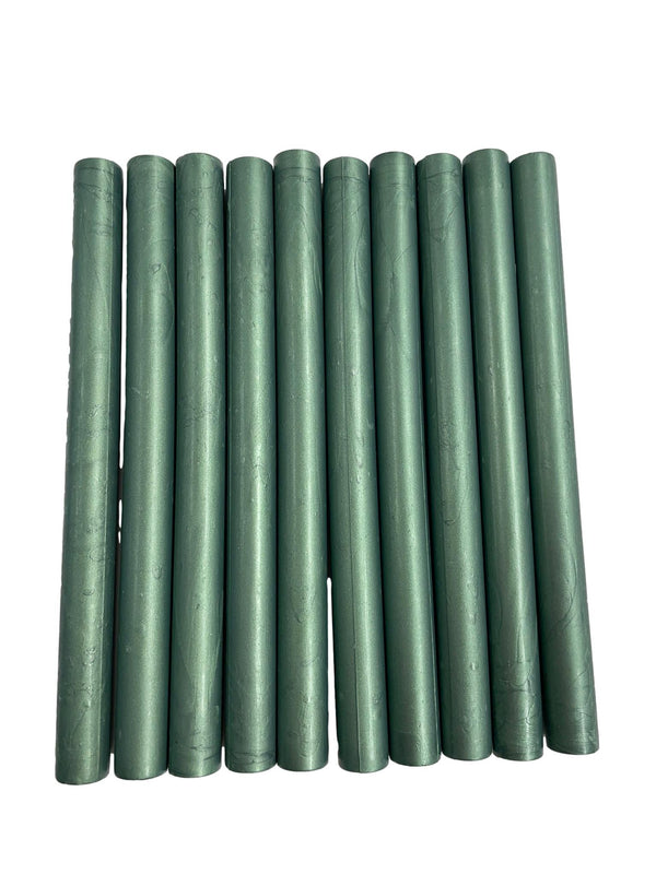 10 Pine Green Shimmer Glue Gun Sealing Wax