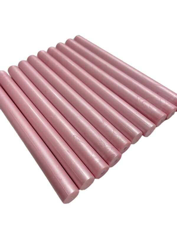 10 Light Pink Shimmer Glue Gun Sealing Wax