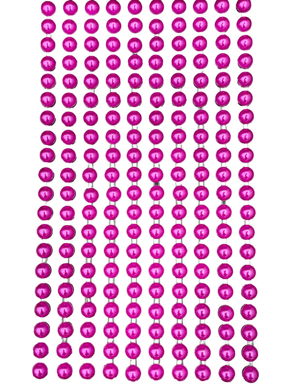 200 Fuchsia Pink Round Pearls 6mm Flat Backed Round Self Adhesive Beads