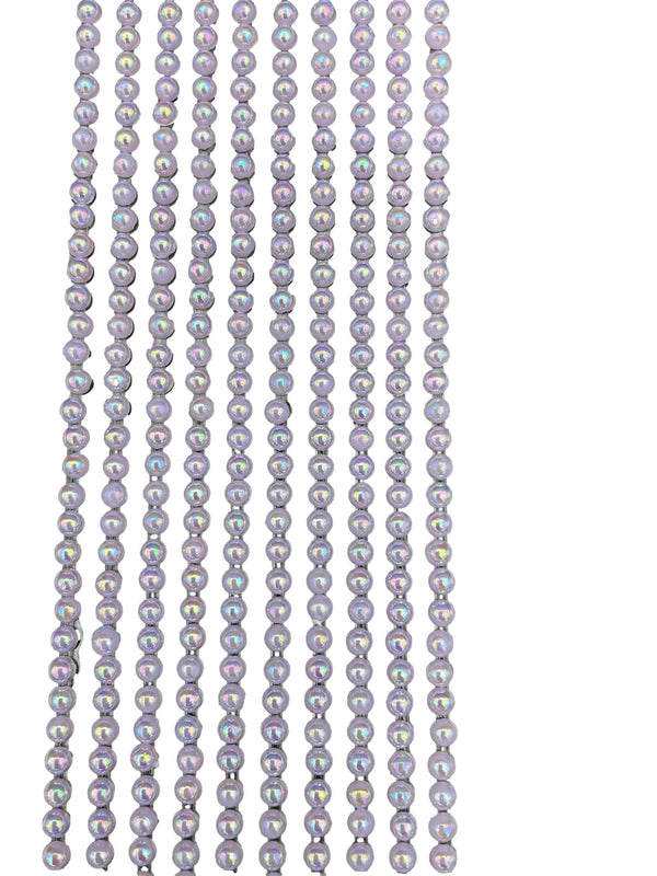 500 AB Lilac Purple Mini 3mm Pearls Flat Backed Round Self Adhesive Beads