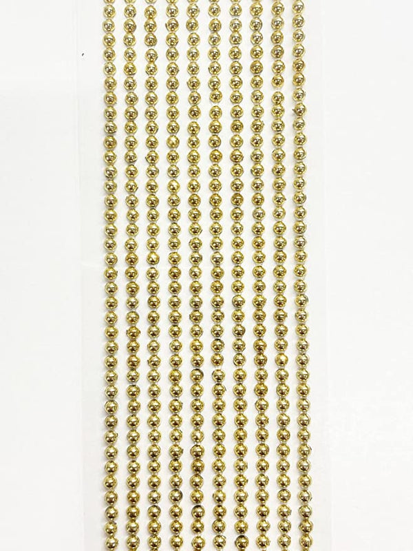 500 Metallic Gold Mini 3mm Pearls Flat Backed Round Self Adhesive Beads