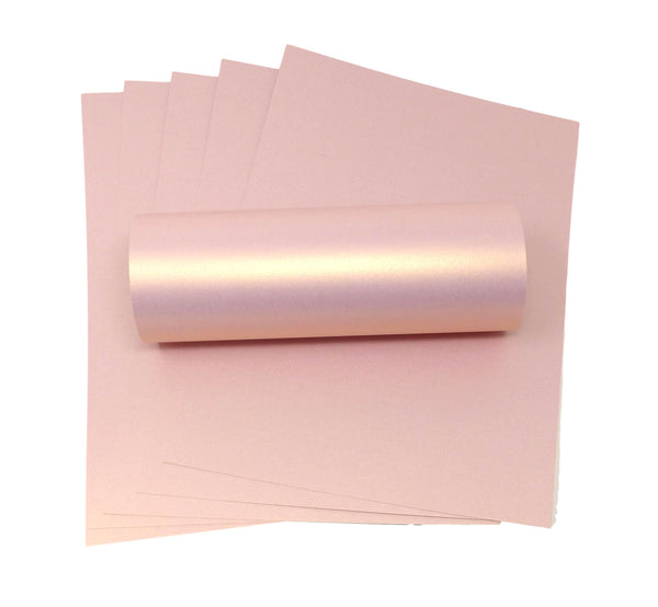 10 Sheets of A4 Rose Gold Pearlescent Card 300gsm