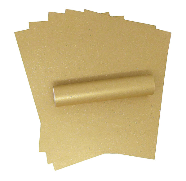 10 Sheets of A4 Iridescent Sparkle Paper Harvest Gold 120gsm - Syntego