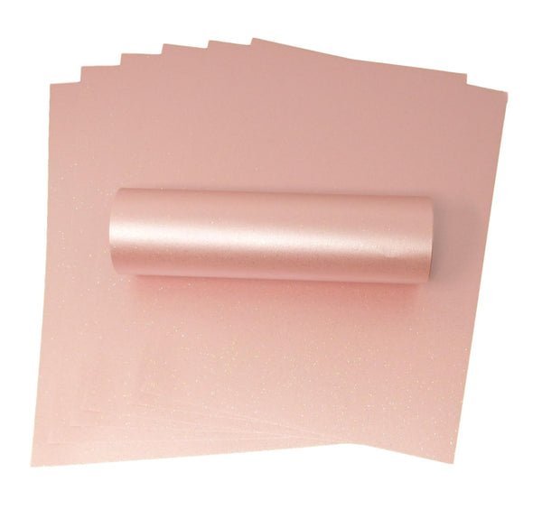 10 Sheets of A4 Iridescent Sparkle Paper Rosa Pink 120gsm