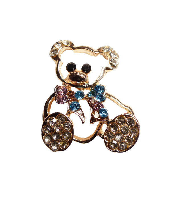 Rose Gold Crystal Teddy Bear Diamante Rhinestone Embellishment