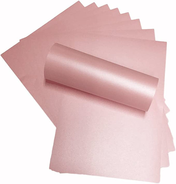 12" x 12" Petals Pink Pearlescent Scrapbook Card 290gsm Decorative Double Sided