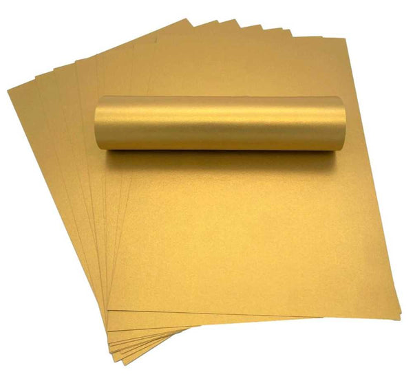 Real Gold shade Double Sided luxurious Pearlescent Card