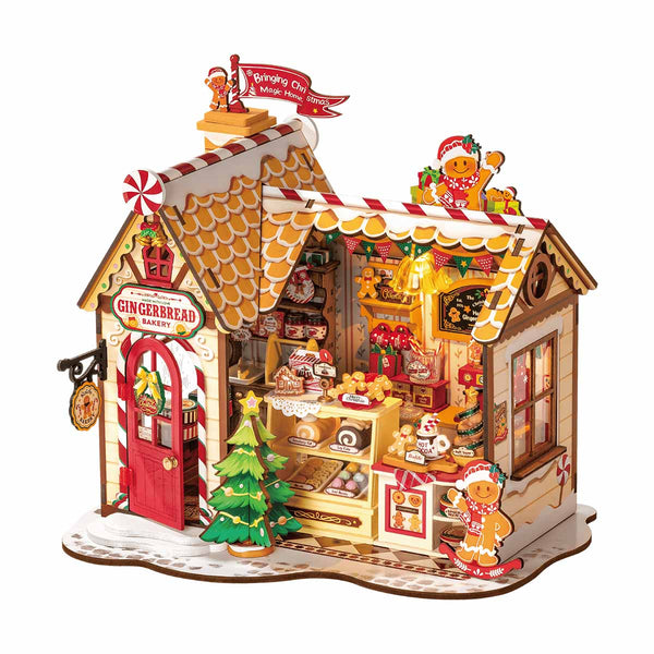 Gingerbread House – DIY Miniature House Kit | 3D Puzzle Craft Gift for Christmas & Holiday Home Décor