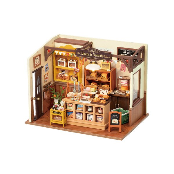 Becka's Baking House DIY Miniature House for Kids Children 3D Wooden Assembly Toys Easy Connection Home Decorate