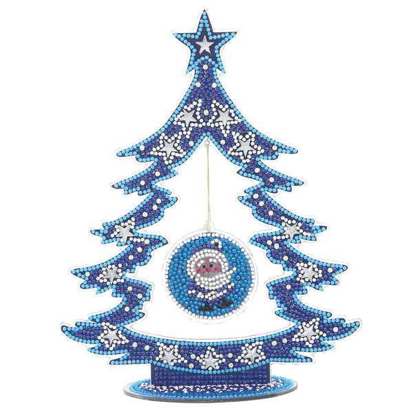 5D DIY Christmas Tree Glow in the Dark Night Stand Luminous Diamond Art by Numbers Pendant 30cm x 23cm (11.5in x9in)