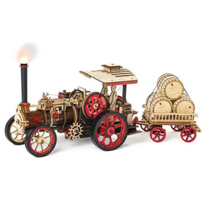 Home Steam Engine Tractor – 3D Wooden Puzzle Model Kit for Adults ...