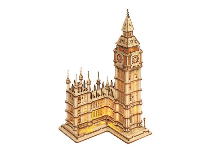 3D Wooden Puzzle Model of Big Ben, Tower Bridge, and Pagoda - Educational Building Toys for Children, Ideal Birthday Gift