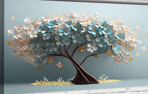 Syntego 5D DIY Diamond Art Abstract Tree Painting Full Drill Embroidery Rhinestone Canvas by Numbers 100cm x 50cm