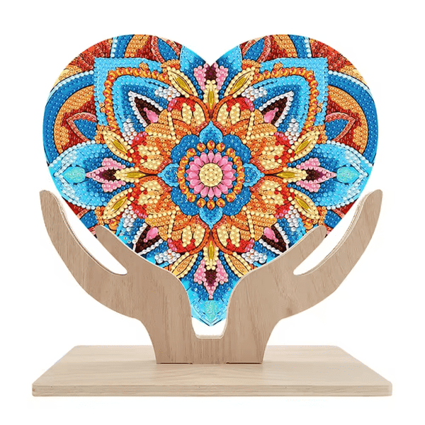 5D DIY Mosaic Heart in Hands Diamond Painting Kit  Tabletop Decoration - Syntego