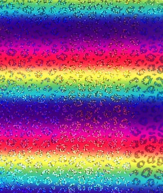 10 Sheets Self Adhesive Leopard Pattern Rainbow Holographic Vinyl Overlay Sheets 12" x 12" Laminate Stickers