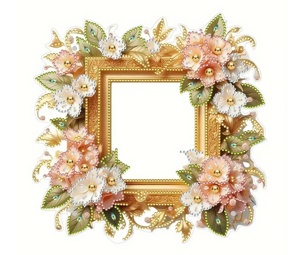 5D DIY Diamond Painting Floral Photo Frame Diamond Painting Kit Crystal Embroidery Rhinestone Picture Frame Decoration