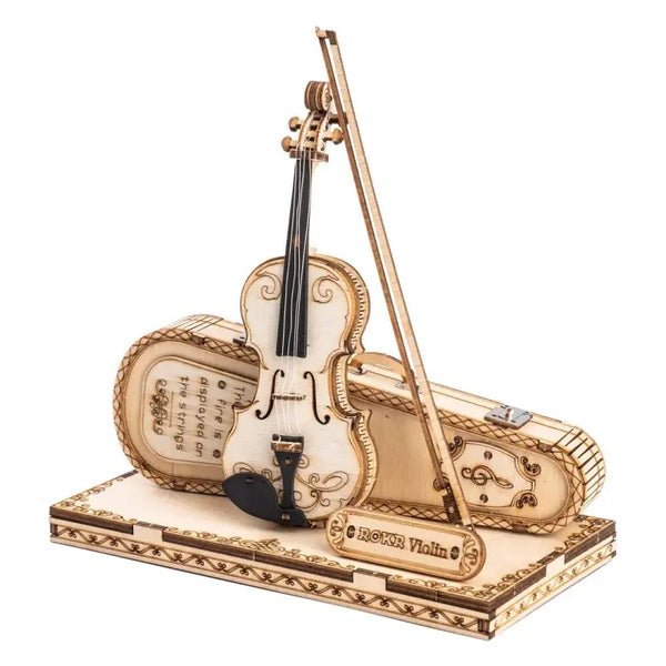Violin Capriccio Model 3D Wooden Puzzle Easy Assembly Kits Musical DIY Gifts