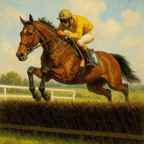Horse and Jockey Paint by Numbers Kit: Horse Riding Jockey DIY Acrylic Painting 50cm x 40cm (16" x 20")