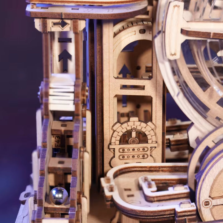 Rokr Pinball Model Gear Ball Challenge 3D Wooden Puzzle Model Kits to Build DIY Table Game Gift Idea for Men Women -EGC