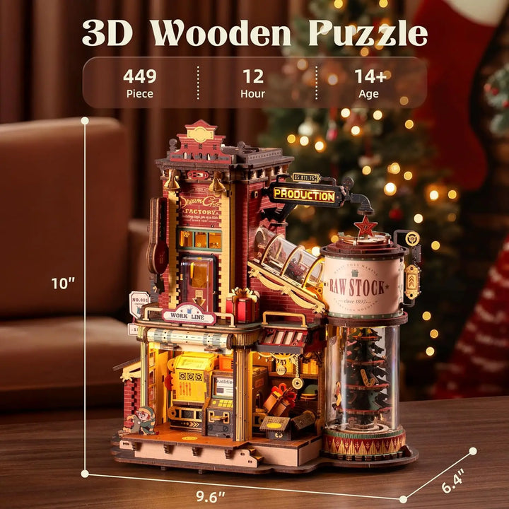 Rokr Wooden Music Box - Christmas Dream Gift, 3D Wooden Puzzles and Model Kits for Kids and Adults