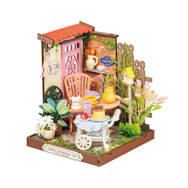 Fancy Tea Yard DIY Miniature House Kit | Handmade Craft Gift for Christmas & Home Décor